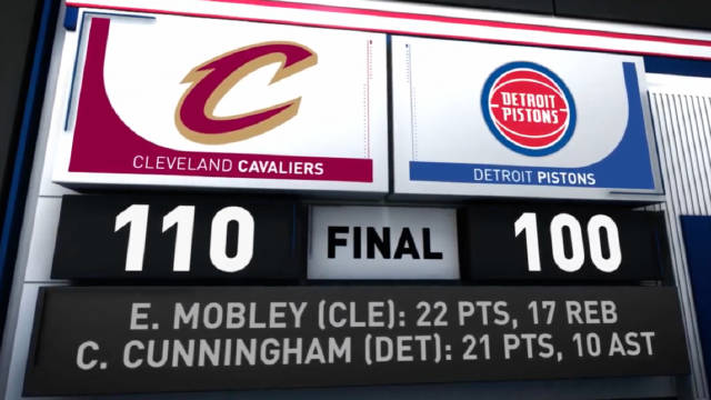 2024年03月02日 加兰29分 小莫布里22+17+7 康宁汉姆21+10 骑士力克活塞